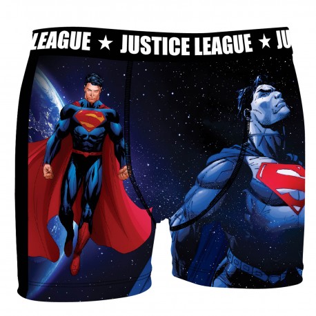 Boxer Homme Justice League Imprimé Superman Noir