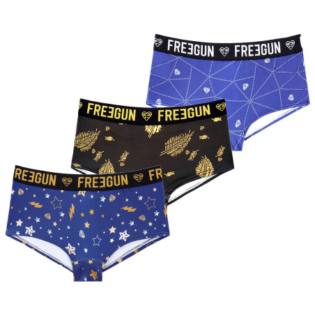 Lot de 3 Shortys fille microfibre Etoiles