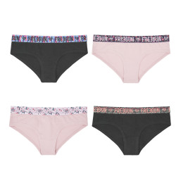 Lot de 4 culottes femme Coton Bio Sublimation