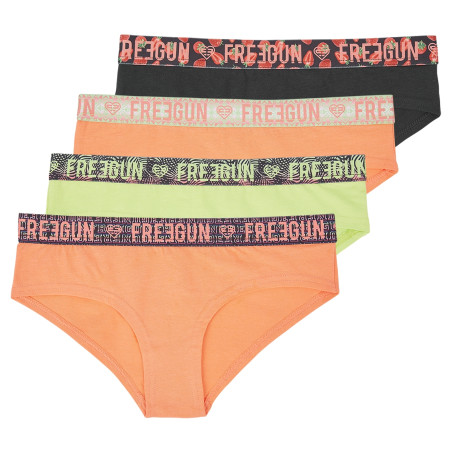 Lot de 4 culottes femme coton bio avec ceinture subli