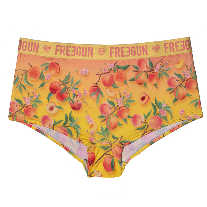 Shorty femme Flower Power Pêche