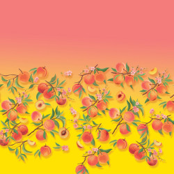 Shorty femme Flower Power Pêche