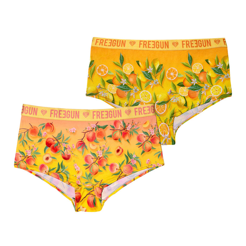 Lot de 2 shortys femme Flower Power