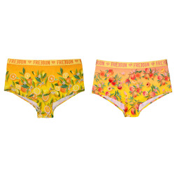 Lot de 2 shortys femme Flower Power