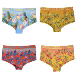 Lot de 4 shortys femme Flower