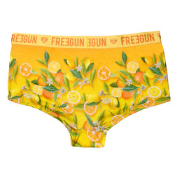 Shorty fille Flower Power Citron