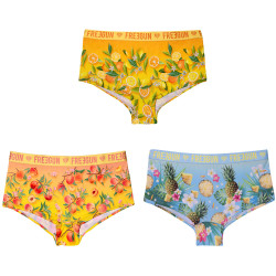 Lot de 3 shortys fille Flower Power