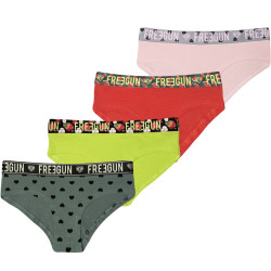 Lot de 4 culottes fille coton uni