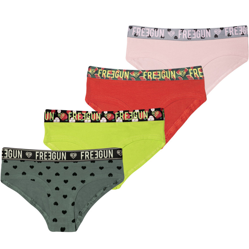 Lot de 4 culottes fille coton uni Lot de 4 culottes fille coton uni