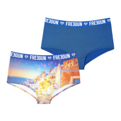 Lot de 2 shortys fille Romantic Cities Bleu