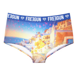 Lot de 4 shortys fille Romantic Cities Bleu