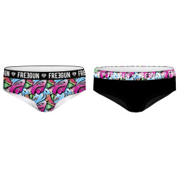 Lot de 2 Boxers fille Street Art