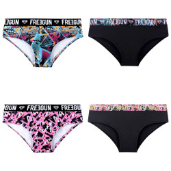Lot de 4 culottes fille Collection Street Art