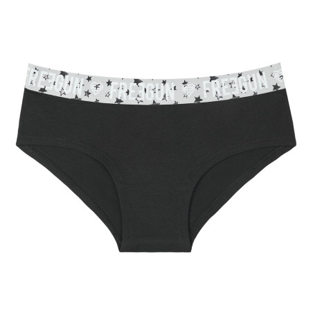 Culotte fille coton uni Noir