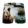 Boxer homme polyester recyclé Savage Animals Bear