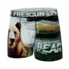 Boxer homme polyester recyclé Savage Animals Bear