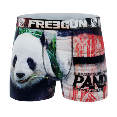 Boxer homme polyester recyclé Savage Animals Panda