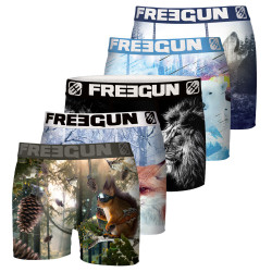 Lot de 5 Boxers homme Animals