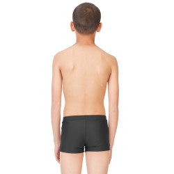 Boxer de Bain garçon uni avec logo rubber print