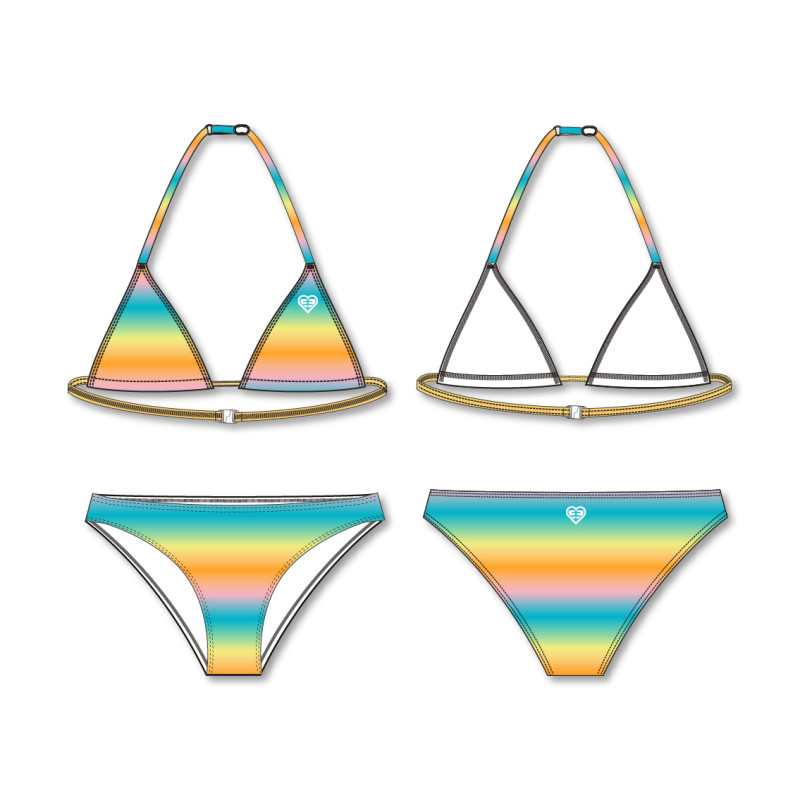 Maillot de bain fille 2 pièces triangle Edn