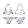 Maillot de bain fille 2 pièces triangle Geo