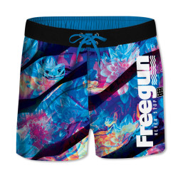 Boardshort court garçon avec ceinture demi-élastiquée