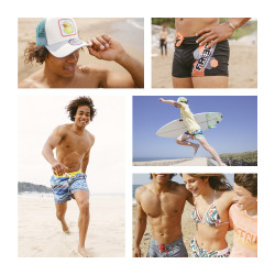 Boardshort court homme ceinture tout-élastiquée