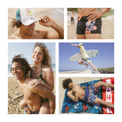 Boardshort court homme ceinture tout-élastiquée