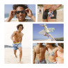 Boardshort court homme ceinture tout-élastiquée