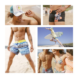 Boardshort court polyester recyclé  homme