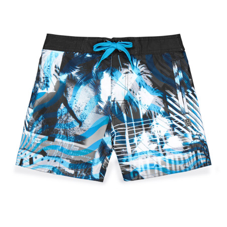 Boardshort court garçon avec ceinture demi-élastiquée Cal