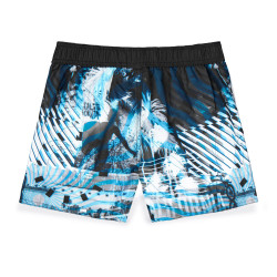 Boardshort court garçon avec ceinture demi-élastiquée Cal