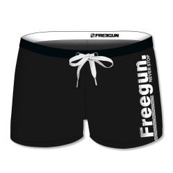 Boxer de bain garçon uni avec logo