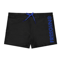 Shorty de bain homme uni avec logo rubber print couleur