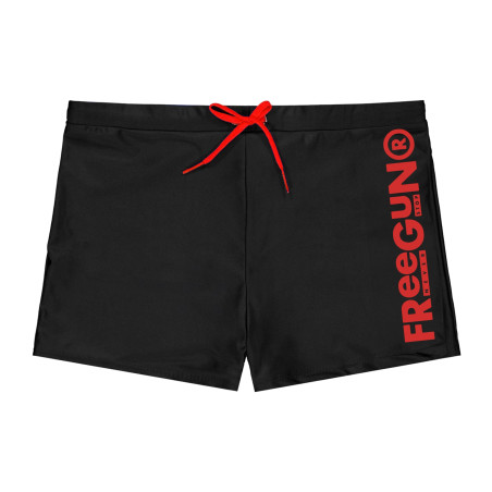 Shorty de bain homme uni avec logo rubber print couleur