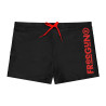 Shorty de bain homme uni avec logo rubber print couleur