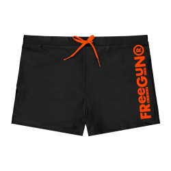 Shorty de bain homme uni avec logo rubber print couleur