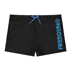 Shorty de bain homme uni avec logo rubber print couleur