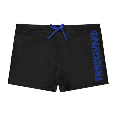 Shorty de bain enfant uni avec logo rubber print couleur