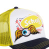 Casquette trucker avec filet en twill et denim Schott Patches Casquette trucker avec filet en twill et denim Schott Patches