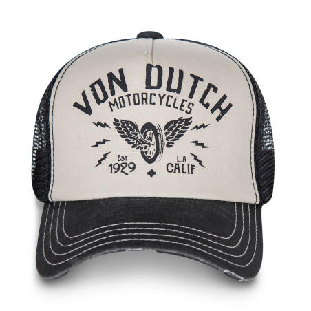 Casquette Trucker Homme Von Dutch Crew Ecru