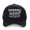 Casquette Trucker homme Ecusson Damier Noir