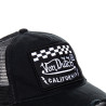Casquette Trucker homme Ecusson Damier Noir