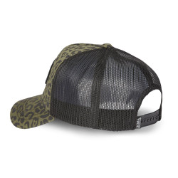 Casquette en coton trucker avec filet Leopard