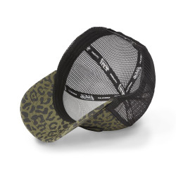 Casquette en coton trucker avec filet Leopard