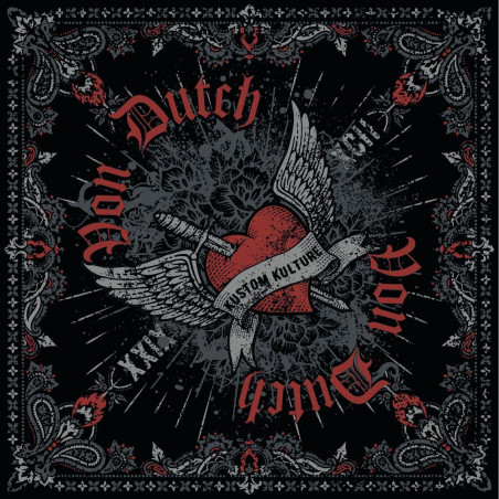 Foulard imprimé Epée coeur 90X90 cm