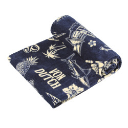Serviette de plage AOP intérieur blanc en coton Von Dutch