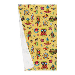 Serviette de plage AOP intérieur blanc en coton