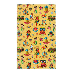 Serviette de plage AOP intérieur blanc en coton
