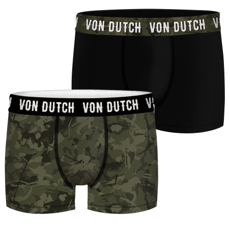 Lot de 2 Boxers homme en coton Von Dutch Basic Camouflage